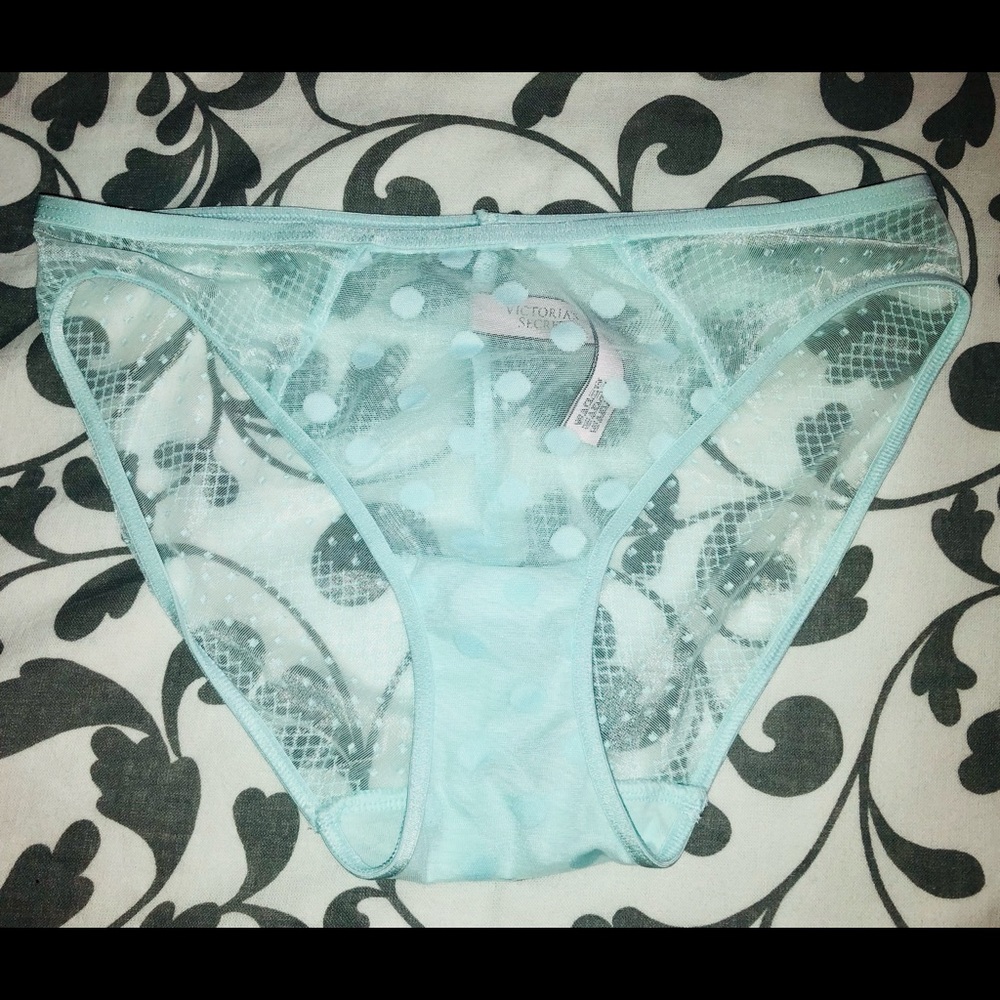 VS teal mesh panties NWOT- never worn!